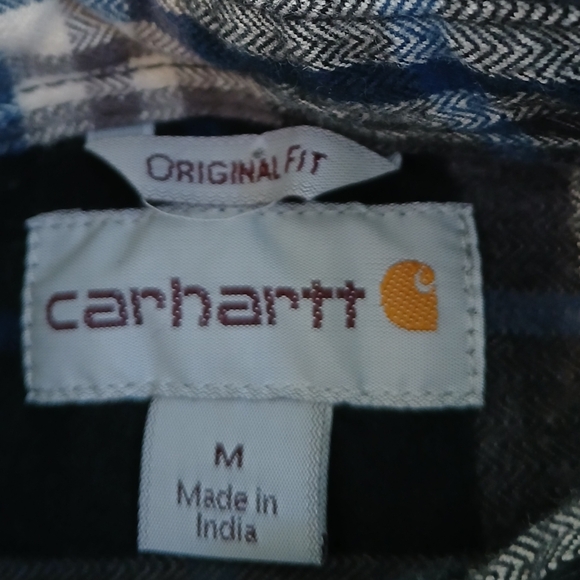 Carhartt Original Fit Casual Button Down Flannel Shirt Men's Size Medium - Picture 3 of 4